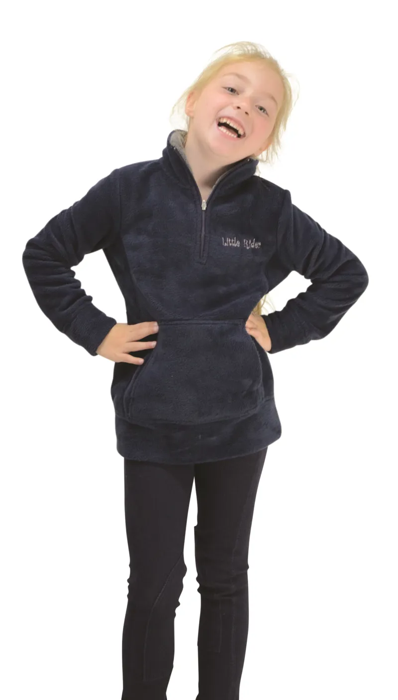 Hy Equestrian Nina Soft Fleece By Little Rider - Navy/Charcoal Grey - 3-4 years